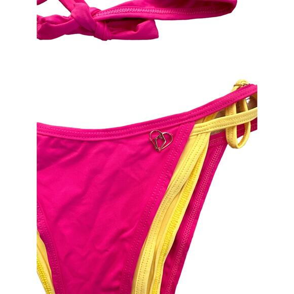 Aquaviva - Nutcracker Bikini Top & Bottoms in Pink & Yellow - Picture 2 of 6